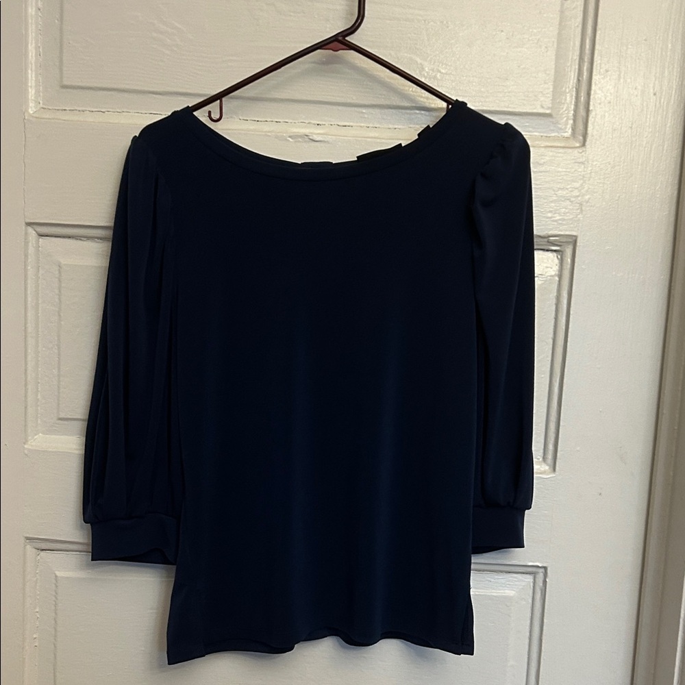 Elegant Navy Blue Women's Top